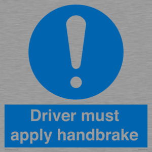 Driver must apply handbrake